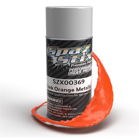 Spaz Stix 3.5 oz Can Metallic Aerosol Paint, Dark Orange SZX00369